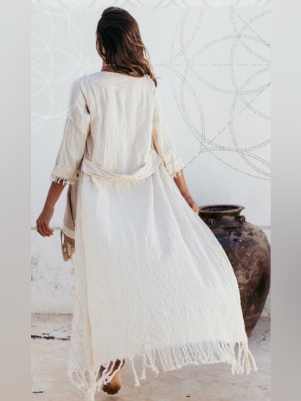CHINTAMANI
Bohemian Boho Cardigan Robe, Organic Clothes Tulum Ibiza